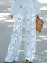 Damen Geblümt Print Zweiteiliges Set Täglich Langarm Lässig Frühling/Herbst Bluse mit Hose Matching Set