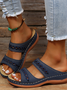 Neu Große Größen Pantoletten, Retro Patchwork, Rutschfest Rund Keilabsatz, Bequem Flach Pantolette für Damen