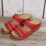 Neu Große Größen Pantoletten, Retro Patchwork, Rutschfest Rund Keilabsatz, Bequem Flach Pantolette für Damen