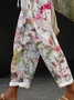 Damen Geblümt Lang Hose Lässig Frühling/Herbst Hose