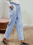 Damen Gestreift Lang Hose Lässig Frühling/Herbst Hose