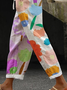 Damen Geblümt Lang Hose Lässig Frühling/Herbst Hose