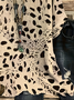 Damen Leopard Kurzarm T-Shirts T-Shirt Rundhals Print Lässig Sommer T-Shirt mit Grafik Oberteile
