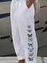 Damen Schmetterling Lang Hose Lässig Frühling/Herbst Hose