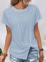 Damen Geometrisch Kurzarm T-Shirts T-Shirt Rundhals Lässig Sommer Tunika Oberteile