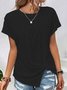 Damen Geometrisch Kurzarm T-Shirts T-Shirt Rundhals Lässig Sommer Tunika Oberteile