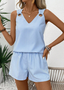Damen Gestreift Zweiteiliges Set Täglich Ärmellos Lässig Sommer Kurze Sets Matching Set