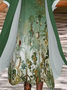 Damen Geblümt Print Zweiteiliges Set Täglich Dreiviertelärmel Lässig Frühling/Herbst Kleid mit Mantel Matching Set