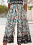 Damen Geblümt V-Ausschnitt Halbarm Lässig Sommer Jumpsuit