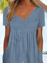 Damen Gestreift V-Ausschnitt Halbarm Lässig Sommer Jumpsuit