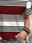 Damen Gestreift Kurzarm T-Shirts T-Shirt Rundhals Print Lässig Sommer T-Shirt mit Grafik Oberteile