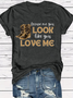 Damen Buchstabenmuster Kurzarm T-Shirts T-Shirt Rundhals Lässig Sommer Oberteile