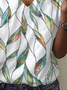 Damen Geblümt Kurzarm T-Shirts T-Shirt V-Ausschnitt Print Lässig Sommer T-Shirt mit Grafik Oberteile