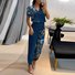 Damen Gestreift Zweiteiliges Set Täglich Kurzarm Lässig Sommer Bluse mit Hose Matching Set