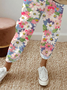 Damen Geblümt Lang Hose Lässig Frühling/Herbst Hose