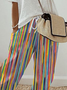 Damen Gestreift Lang Hose Lässig Frühling/Herbst Hose