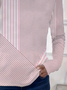 Damen Gestreift Langarm T-Shirts T-Shirt Rundhals Print Lässig Frühling/Herbst T-Shirt mit Grafik Oberteile