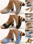 Frühling und Sommer Neu Fisch Mund Strand Dick Absatz Eins Wort Schnalle Einfach Dick Absatz Hoher Absatz Damen Pantolette