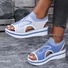 Damen Sommer Neu Freizeit Fliegend Gewebe Hohl Mesh Fisch Mund Strand Damen Sport Stil Pantolette