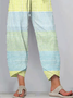 Damen Gestreift Caprihosen Hose Lässig Sommer Hose
