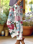 Damen Geblümt Lang Hose Lässig Frühling/Herbst Hose