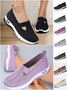 Weich Sohle Atmungsaktiv Leicht Fliegend Gewebe Lässig Einfach Schuhe für Damen Flach Schuhe Flach Mund Einzeln Schuhe