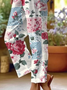 Damen Geblümt Lang Hose Lässig Frühling/Herbst Hose