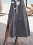 Damen Geblümt Kurzarm Sommer Print Kleid Rundhals Täglich Lässig Maxikleid Passen & Flare Kleid A-Linien-Kleid