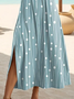 Damen Gestreift Kurzarm Sommer Print Kleid Rundhals Täglich Lässig Maxikleid Passen & Flare Kleid A-Linien-Kleid