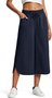 Damen Unifarben Caprihosen Hose Lässig Sommer Hose
