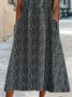 Damen Leopard Kurzarm Sommer Print Kleid V-Ausschnitt Täglich Lässig Maxikleid Passen & Flare Kleid H-Linie Kleid