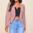 Damen Unifarben Frühling/Herbst Oberbekleidung Lässig Reißverschluss Langarm Ernte Blazer