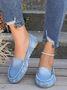 Neu Denim Mokassins Flach Mund Slip-On Flach Schuhe