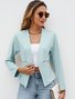 Damen Unifarben Frühling/Herbst Oberbekleidung Lässig Reißverschluss Langarm Ernte Blazer
