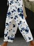 Damen Geblümt Lang Hose Lässig Frühling/Herbst Hose
