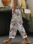 Damen Geblümt Lang Hose Lässig Frühling/Herbst Hose