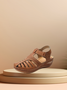 Retro Baotou Pantolette für Damen Sommer Neu Loch Schuhe Dicker Boden Rund Keilabsatz Tintenfisch Pantolette