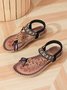 Bohemien Ethnisch Stil Schuhe für Damen Sommer Fashion Strand Flach Pantolette Perlen Diamant Zehentrenner Pantolette