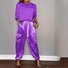 Damen Unifarben Taschennähen Zweiteiliges Set Täglich Halbarm Lässig Sommer Bluse mit Hose Matching Set