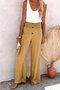 Damen Unifarben Lang Elastische Taille Hose Lässig Frühling/Herbst Hose