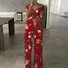Damen Gestreift Schulterfrei Kurzarm Lässig Sommer Jumpsuit