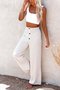 Damen Unifarben Lang Elastische Taille Hose Lässig Frühling/Herbst Hose