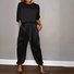 Damen Unifarben Taschennähen Zweiteiliges Set Täglich Halbarm Lässig Sommer Bluse mit Hose Matching Set