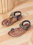 Bohemien Ethnisch Stil Schuhe für Damen Sommer Fashion Strand Flach Pantolette Perlen Diamant Zehentrenner Pantolette