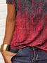 Damen Abstrakt Kurzarm T-Shirts T-Shirt Rundhals Print Lässig Sommer T-Shirt mit Grafik Oberteile
