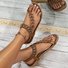 Bohemien Ethnisch Stil Schuhe für Damen Sommer Fashion Strand Flach Pantolette Perlen Diamant Zehentrenner Pantolette