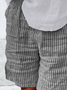 Damen Gestreift Shorts Gerade Hosen Lässig Sommer Shorts