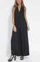 Damen Unifarben Ärmellos Sommer Nahtverarbeitung Kleid V-Ausschnitt Täglich Lässig Maxikleid Passen & Flare Kleid A-Linien-Kleid