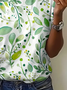 Damen Geblümt Kurzarm T-Shirts T-Shirt Rundhals Print Lässig Sommer T-Shirt mit Grafik Oberteile