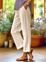 Damen Unifarben Lang Hose Lässig Frühling/Herbst Hose